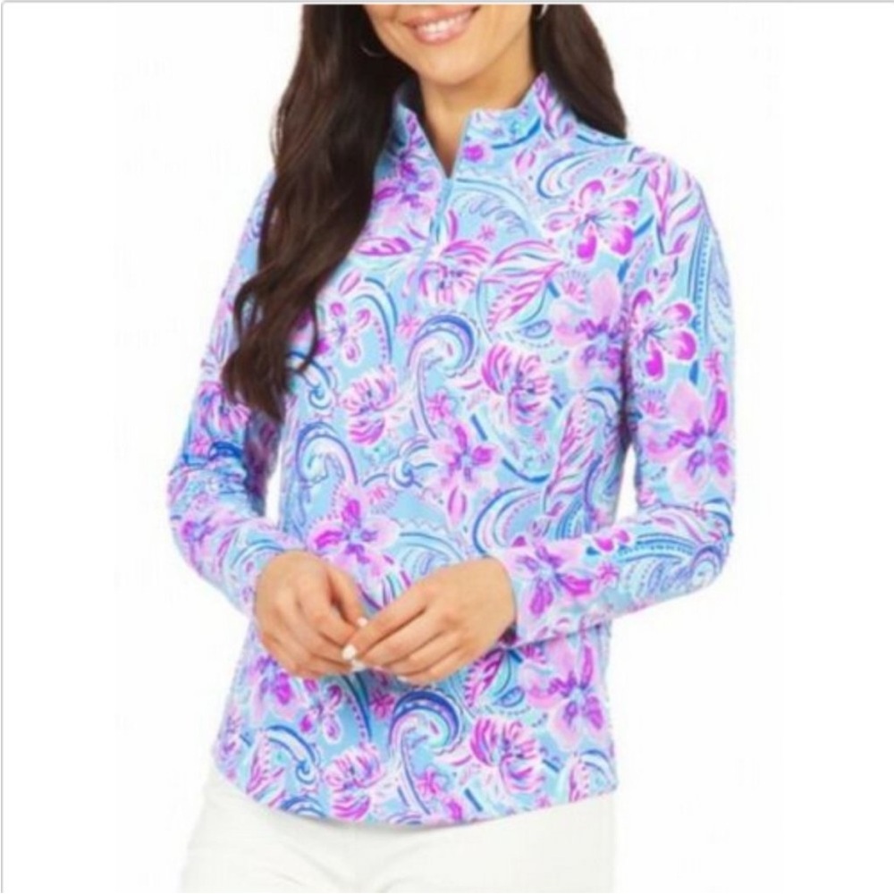 IBKUL Womens Allie Lavender Long Sleeve Sun Protection Cooling Athletic Shirt L - Picture 1 of 6